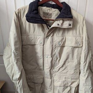 vintage LL Bean Gore-tex PrimaLoft Tan Parka Men Sz Large Tall coat wet weather
